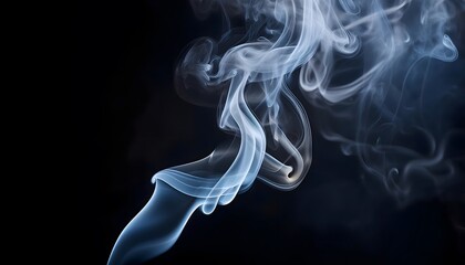 Obraz premium Cigarette smoke drifting against a dark background