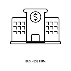 business firm concept line icon. Simple element illustration. business firm outline symbol design.