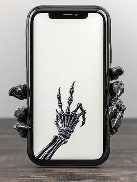 alien claws smartphone bones hand