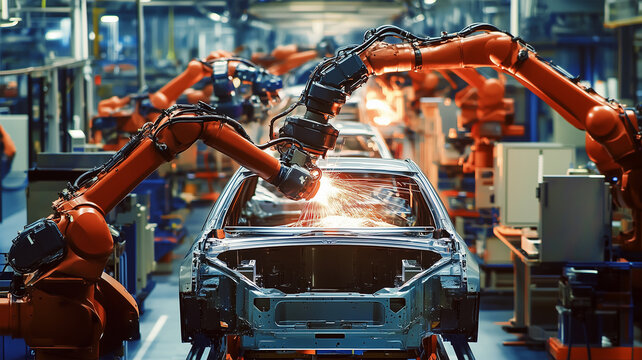 自動車製造工場の組立ライン