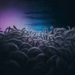 Obraz premium Gradient abstract background and fuzzy lines black night, dark evening, with copy space