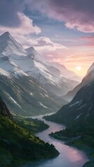 Fototapeta premium Mountains landscape. Beauty nature background