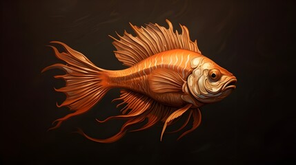 Fototapeta premium fish isolated on black background