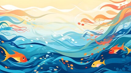 background with waves