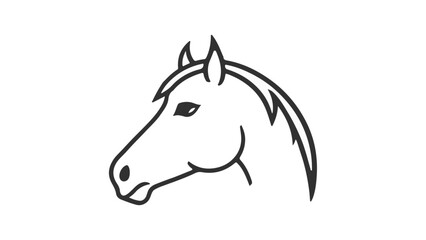 horse head silhouette in vector