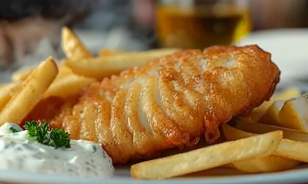 Fish and chips with tartar sauce, Video