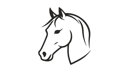 horse head simple illustration in vector
