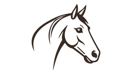 simple horse icon illustration