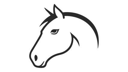 simple horse outline icon