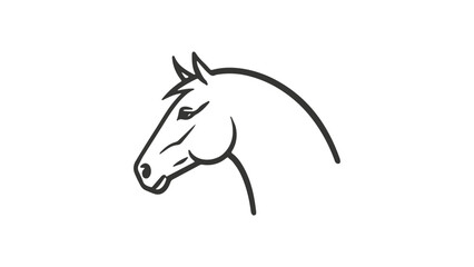 very simple illustration of horse sign
