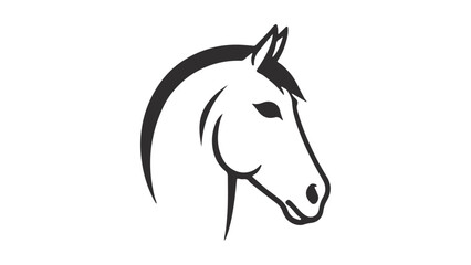 cute horse simple illustration in vector