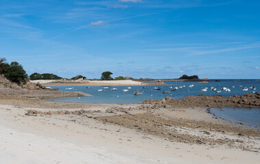 Magnifique vue sur la baie de Port-Blanc Penvénan en Bretagne