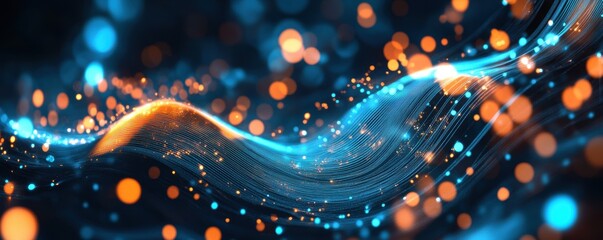 Digital background perfect for tech processes, neural networks, artificial intelligence, data transfer and security, digital storage, multimedia presentations, scientific studies, education, etc.