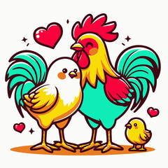 Beautiful little animals in love