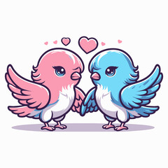 Beautiful little animals in love