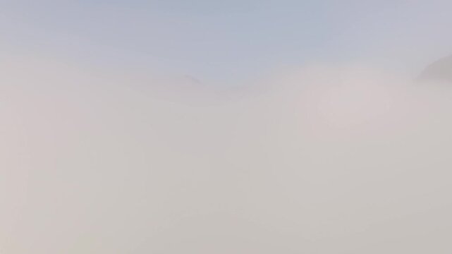 Drone Nong Khiaw in Clouds (Laos)
