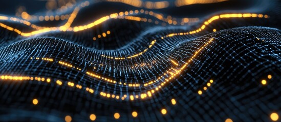 Abstract representation of artificial intelligence technology Digital web backdrop featuring a virtual concept