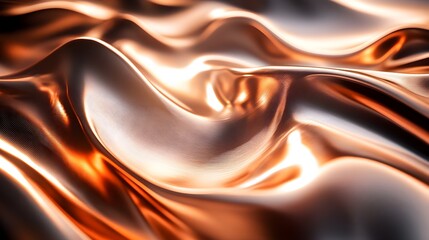 Obraz premium Simple copper board with sharp geometric lines, focusing on the smooth metallic surface and subtle reflections in a minimalistic style