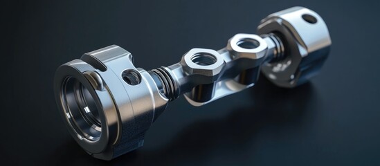 Isolated connecting rod from a car engine