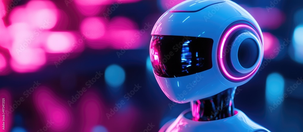 Poster 3d rendering of a chatbot powered by artificial intelligence