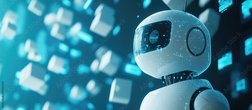 Poster intelligent digital chatbots assist customers in accessing information through online networks utili