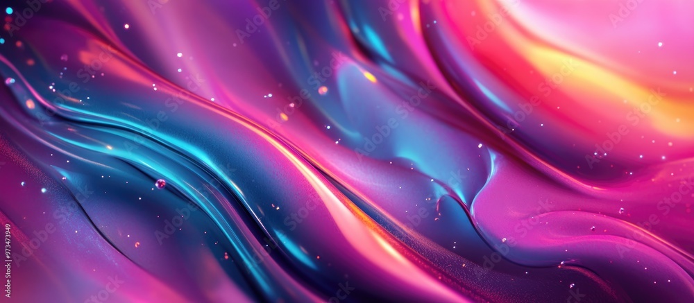 Poster colorful abstract background with fluid shapes and smooth gradients creating a vibrant and dynamic v
