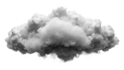 A dramatic cloud formation, showcasing deep shades of gray, perfect for conveying mood and atmosphere in various projects. Transparent or white background.