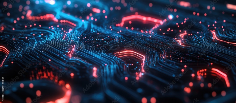 Aufkleber abstract representation of artificial intelligence technology oriented web backdrop concept of virtu