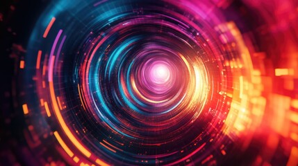 Obraz premium Vibrant circular background design illustration