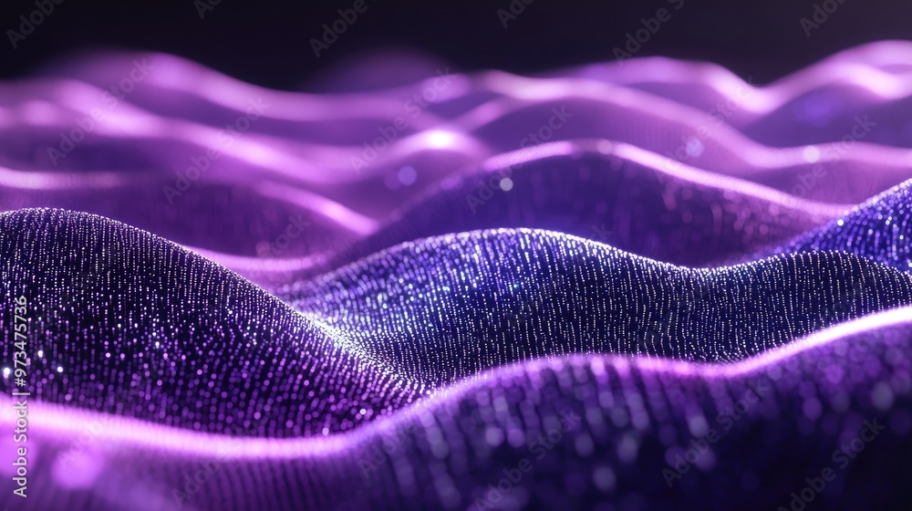 Poster abstract violet wave lines representing big data visualization