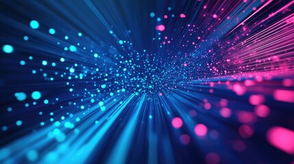 Fototapeta premium Blue abstract illustration representing high speed internet technology