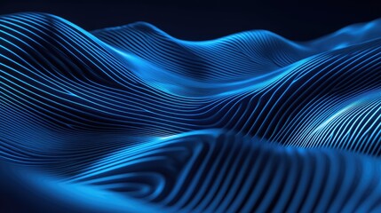 Dynamic abstract blue lines evoke a feeling of movement and speed enhanced by a smooth gradient effect