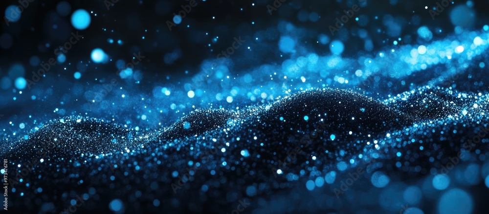 Poster futuristic particle background featuring an abstract explosion of dynamic particles digital backdrop