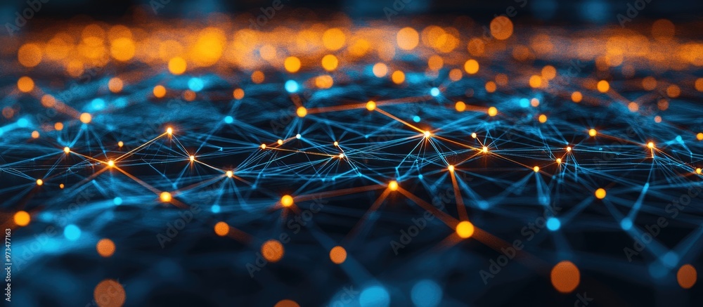 Poster digital network nodes for connected devices in the internet of things iot and cloud computing render