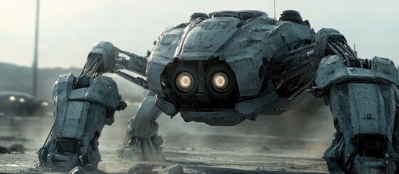 Three dimensional depiction of a combat robot