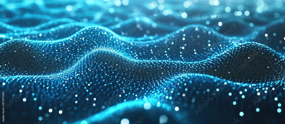 Aufkleber abstract geometric background illustrating global network connections with interlinked dots and line