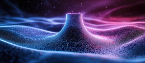 Data flow and informational infinity concept AI technology digital communications 5G and scientific themes depicted through wavy lines 3D illustration representing big data funnel