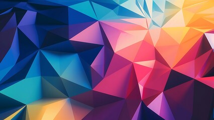 Obraz premium Low poly - Colorful abstract geometric background with triangular polygons.