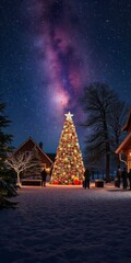 Fototapeta premium Christmas landspace.