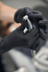 Patient in a modern dental office