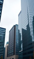 Obraz premium close up building Business skyscrapers in the Financial District, Toronto Downtown. ultra HD 4K 