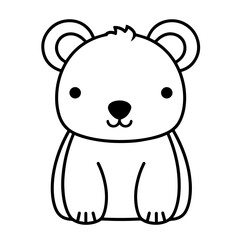 Integrate charm into your designs with our endearing bear outline icon vector.