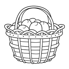 Weave elegance into designs with a basket outline icon vector, perfect for versatile and stylish applications.