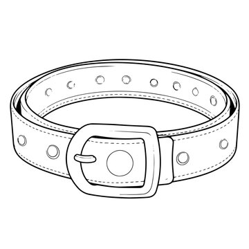 recommend clip art: Accentuate your designs with a sleek belt outline icon vector, ideal for versatile and fashionable applications.