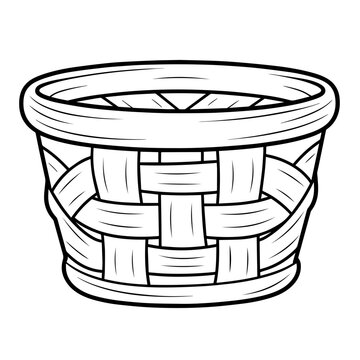 recommend clip art: Weave elegance into designs with a basket outline icon vector, perfect for versatile and stylish applications.