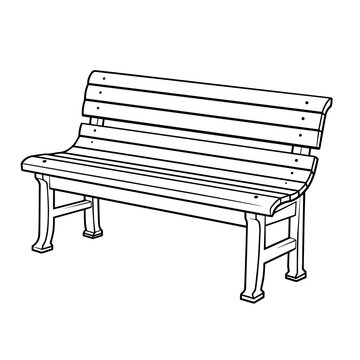recommend clip art: Infuse charm into designs with a bench outline icon vector, perfect for versatile and inviting applications.