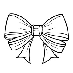 Elevate designs with a bow outline icon vector, ideal for stylish and festive applications.