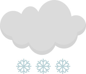 Snowy weather illustration for learning forecast vocabulary