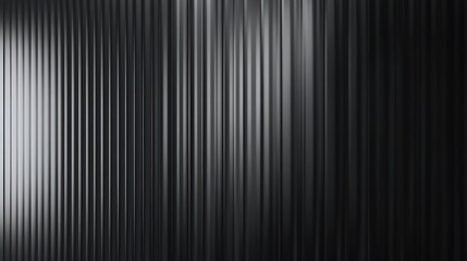 Close-up of dark gray vertical striped fabric.