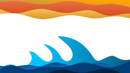 abstract background with blue waves at twilight 